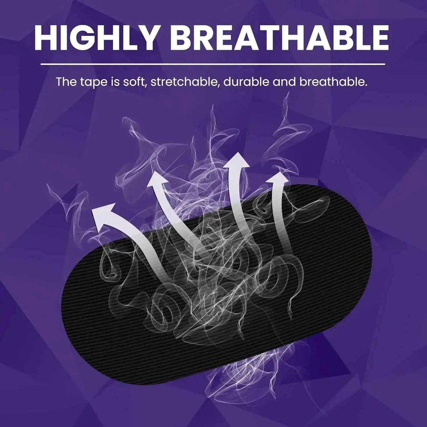 Close-up of breathable Mouth Tape for Better Sleep, emphasizing soft, stretchable, and durable material for comfortable overnight use.